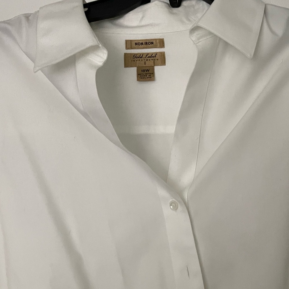 Investments 18W women’s white button down